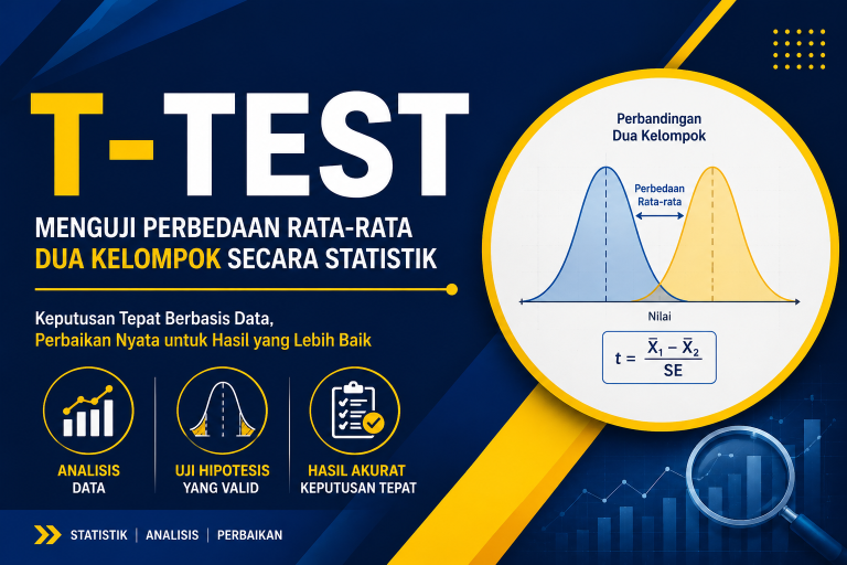 T-Test: Menguji Perbedaan Rata-Rata Dua Kelompok Secara Statistik